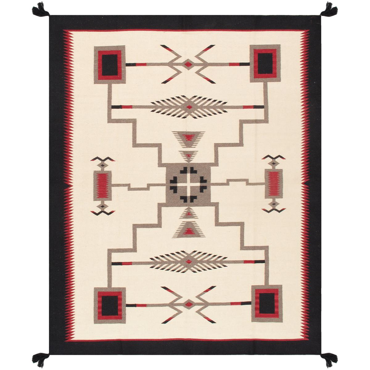 Tuscany Reversible Wool Ivory/Black Area Rug