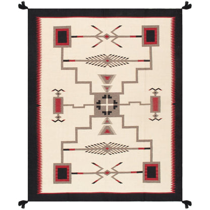 Tuscany Reversible Wool Ivory/Black Area Rug