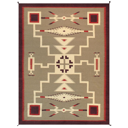 Tuscany Reversible Wool Light Brown/Purple Area Rug