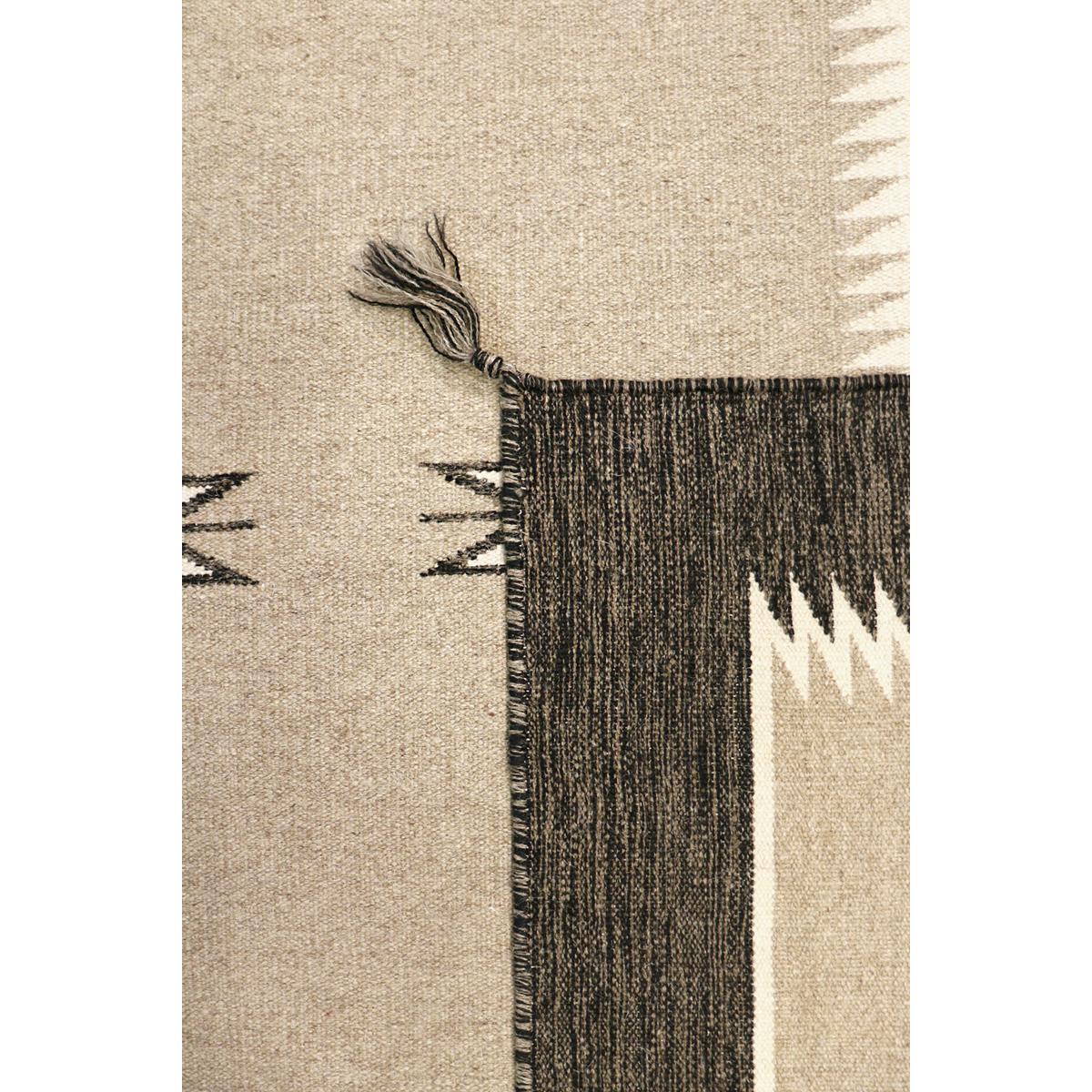 Tuscany Reversible Wool Taupe/Charcoal Area Rug