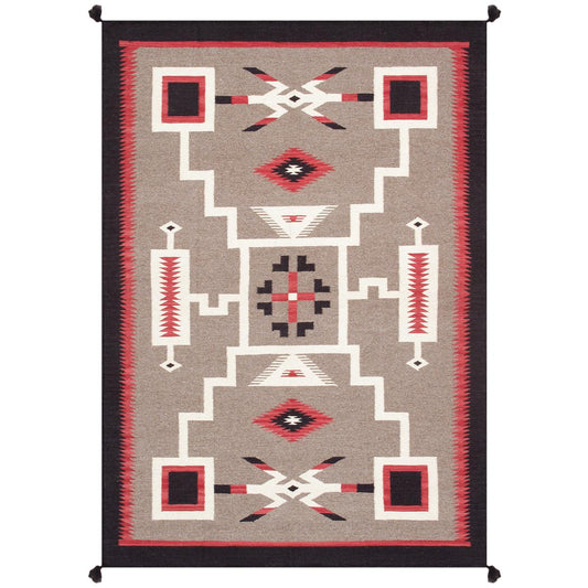 Tuscany Reversible Wool Mocha/Black Area Rug
