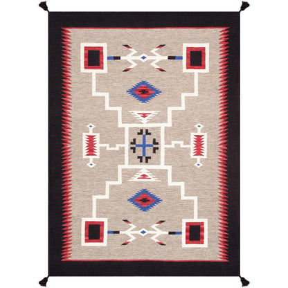 Tuscany Reversible Wool Mocha/Black Area Rug