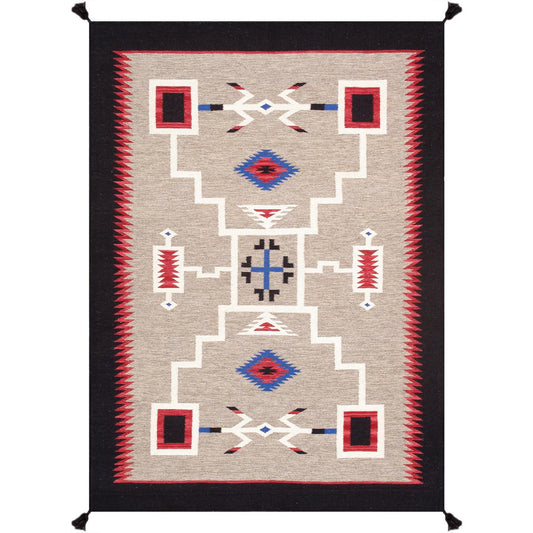 Tuscany Reversible Wool Mocha/Black Area Rug