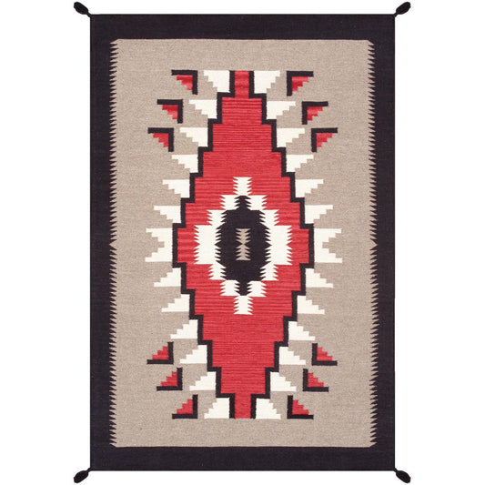 Tuscany Reversible Wool Mocha/Black Area Rug