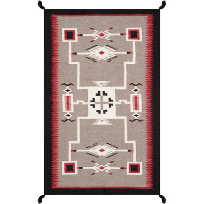 Tuscany Reversible Wool Mocha/Black Area Rug