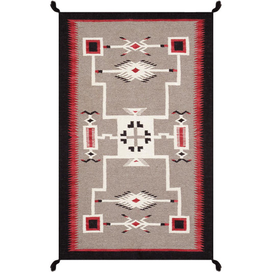 Tuscany Reversible Wool Mocha/Black Area Rug