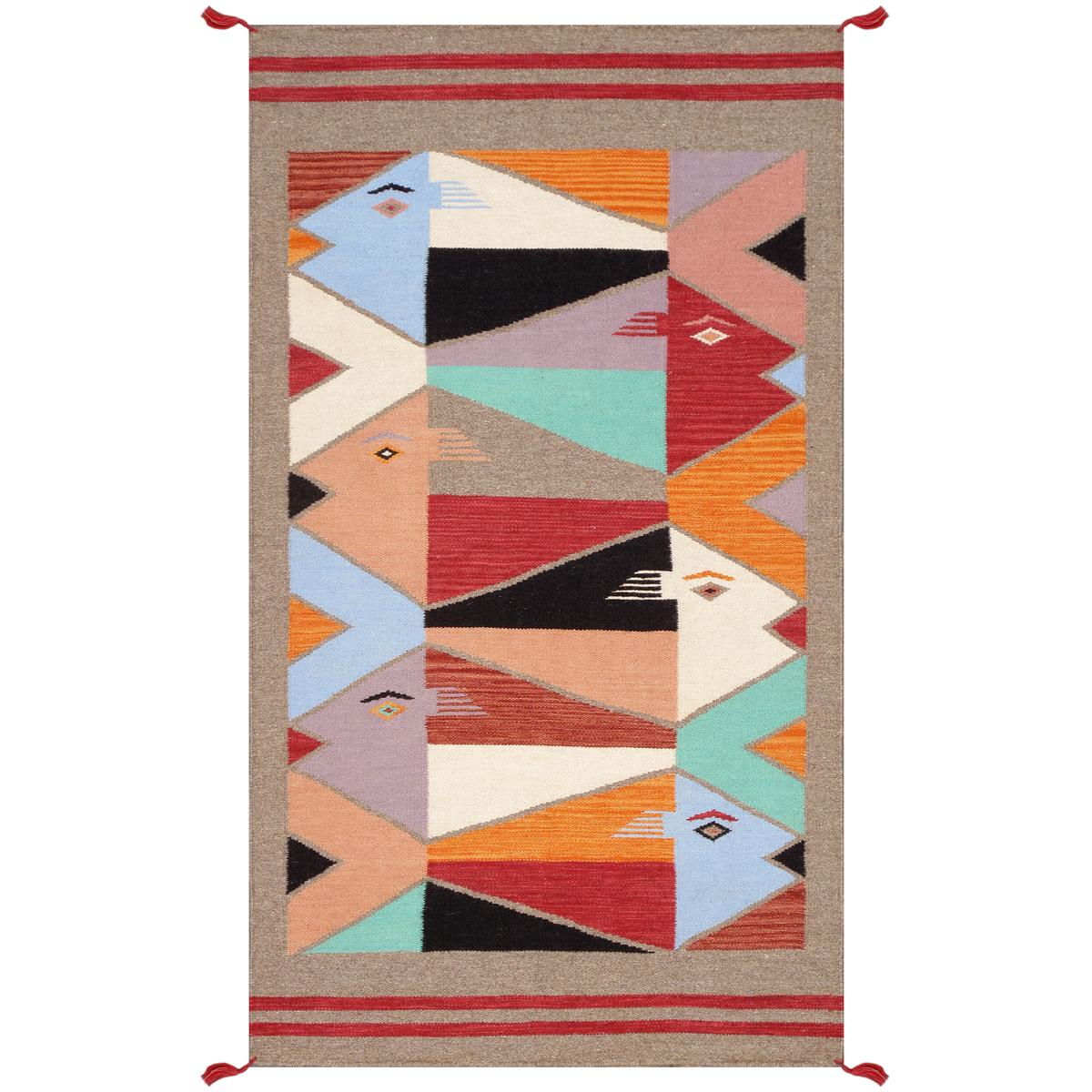 Tuscany Reversible Wool Mocha/MultiColor Area Rug