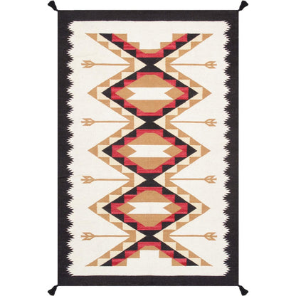 Tuscany Reversible Wool Ivory/Black Area Rug