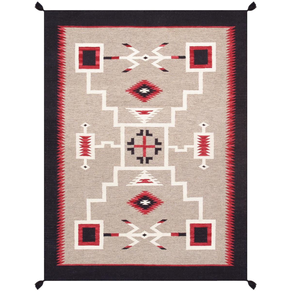 Tuscany Reversible Wool Mocha/Black Area Rug