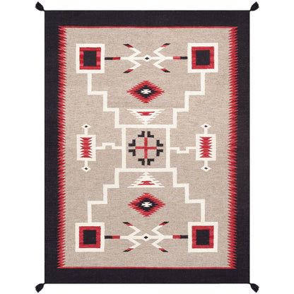 Tuscany Reversible Wool Mocha/Black Area Rug