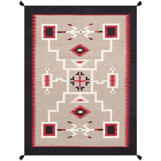 Tuscany Reversible Wool Mocha/Black Area Rug