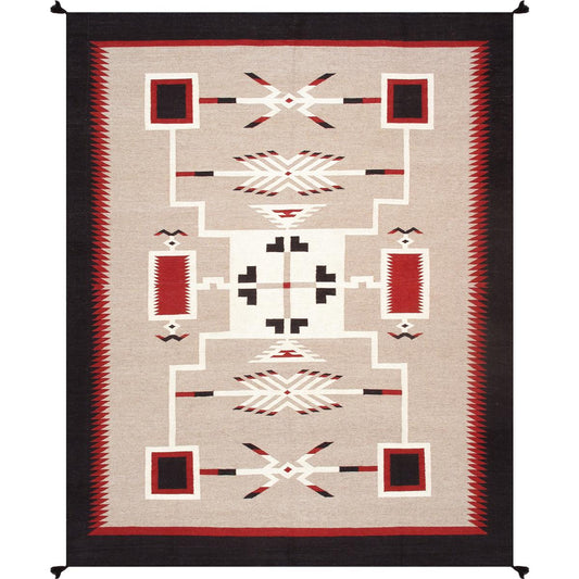 Tuscany Reversible Wool Mocha/Black Area Rug