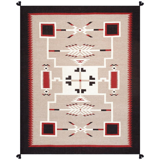 Tuscany Reversible Wool Ivory/Black Area Rug
