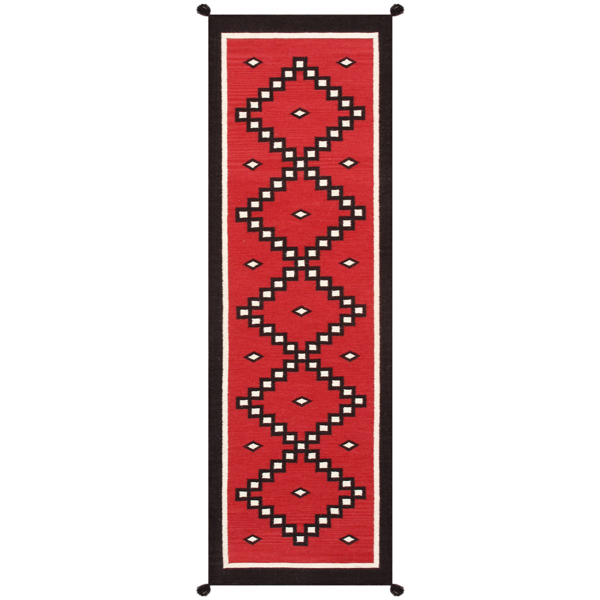 Tuscany Reversible Wool Red/Black Area Rug