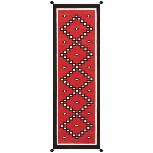 Tuscany Reversible Wool Red/Black Area Rug