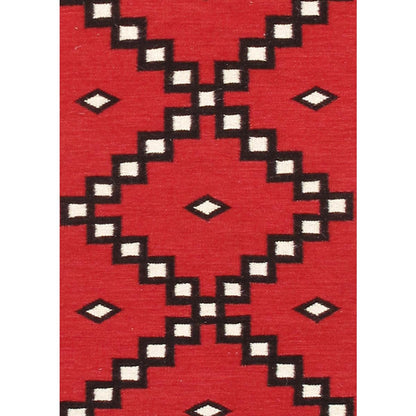 Tuscany Reversible Wool Red/Black Area Rug