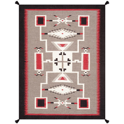 Tuscany Reversible Wool Mocha/Black Area Rug