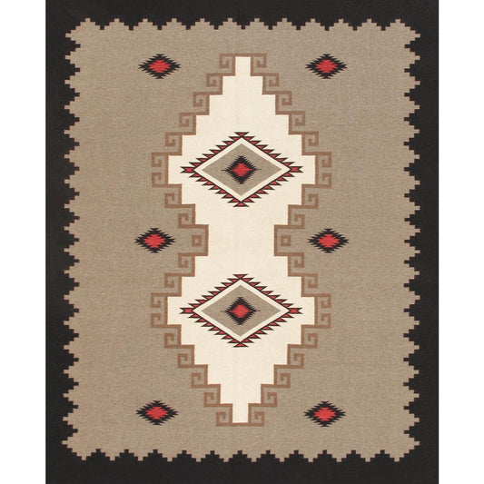 Tuscany Reversible Wool Mocha/Ivory Area Rug