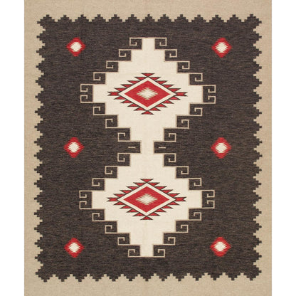 Tuscany Reversible Wool Light Brown/Ivory Area Rug