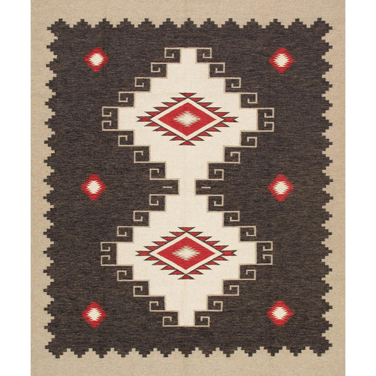 Tuscany Reversible Wool Light Brown/Ivory Area Rug