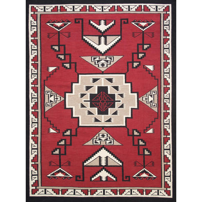 Tuscany Reversible Wool Red/Black Area Rug