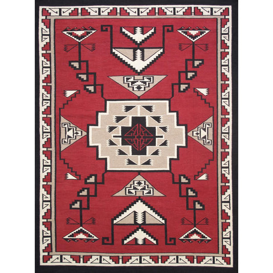 Tuscany Reversible Wool Red/Black Area Rug