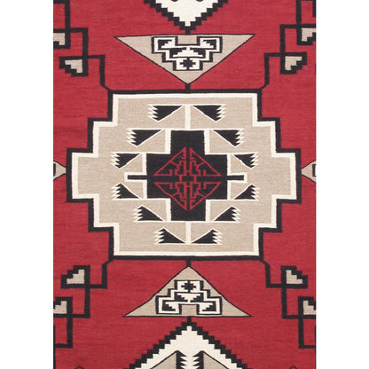 Tuscany Reversible Wool Red/Black Area Rug