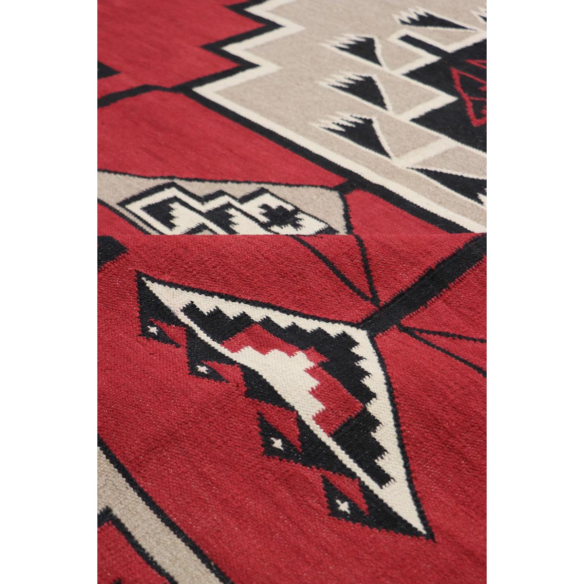 Tuscany Reversible Wool Red/Black Area Rug