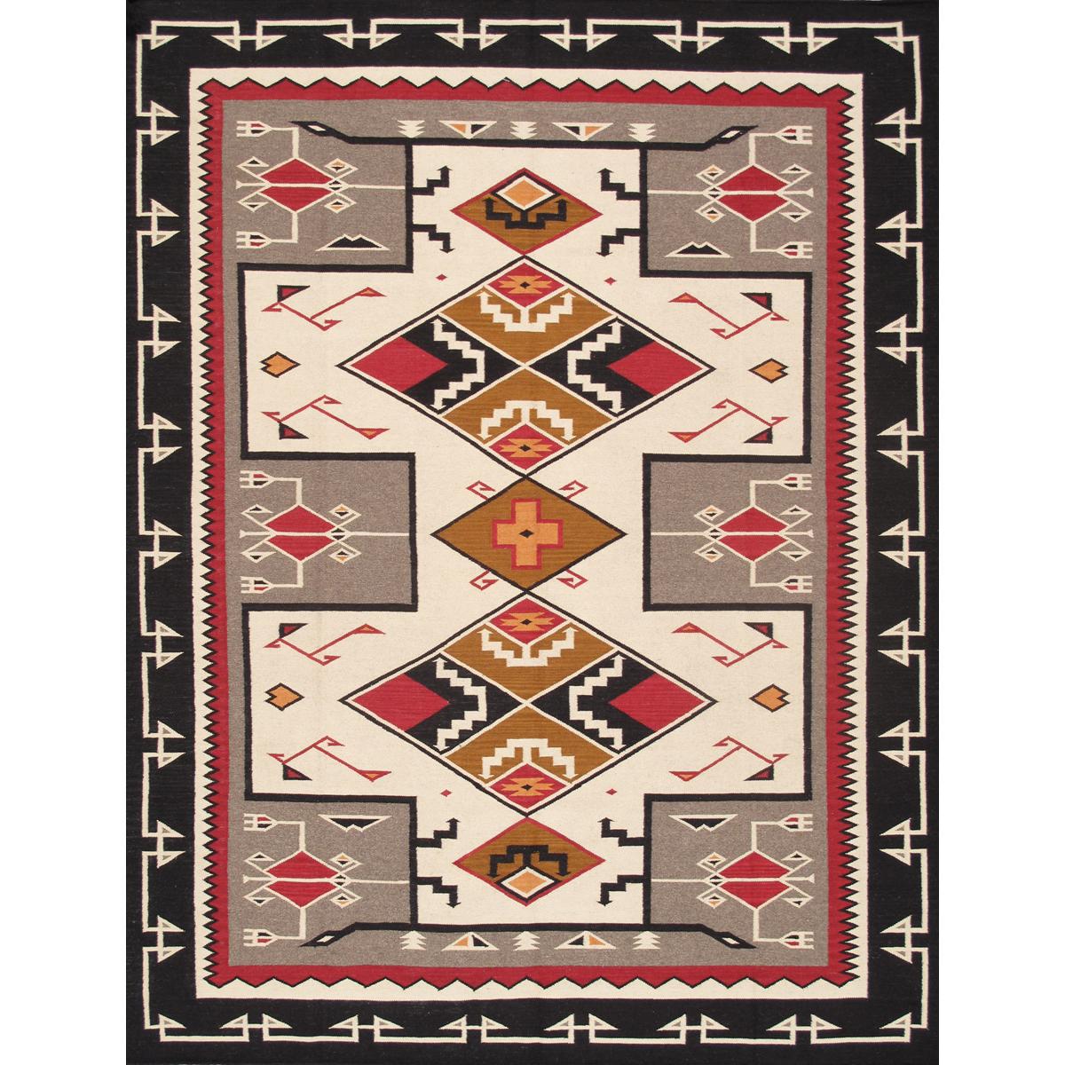 Tuscany Reversible Wool Ivory/MultiColor Area Rug