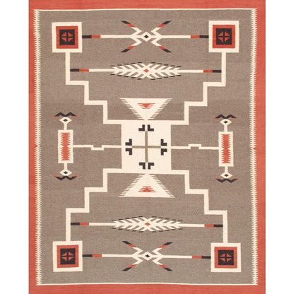 Tuscany Reversible Wool Mocha/Salmon Area Rug