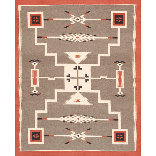 Tuscany Reversible Wool Mocha/Salmon Area Rug