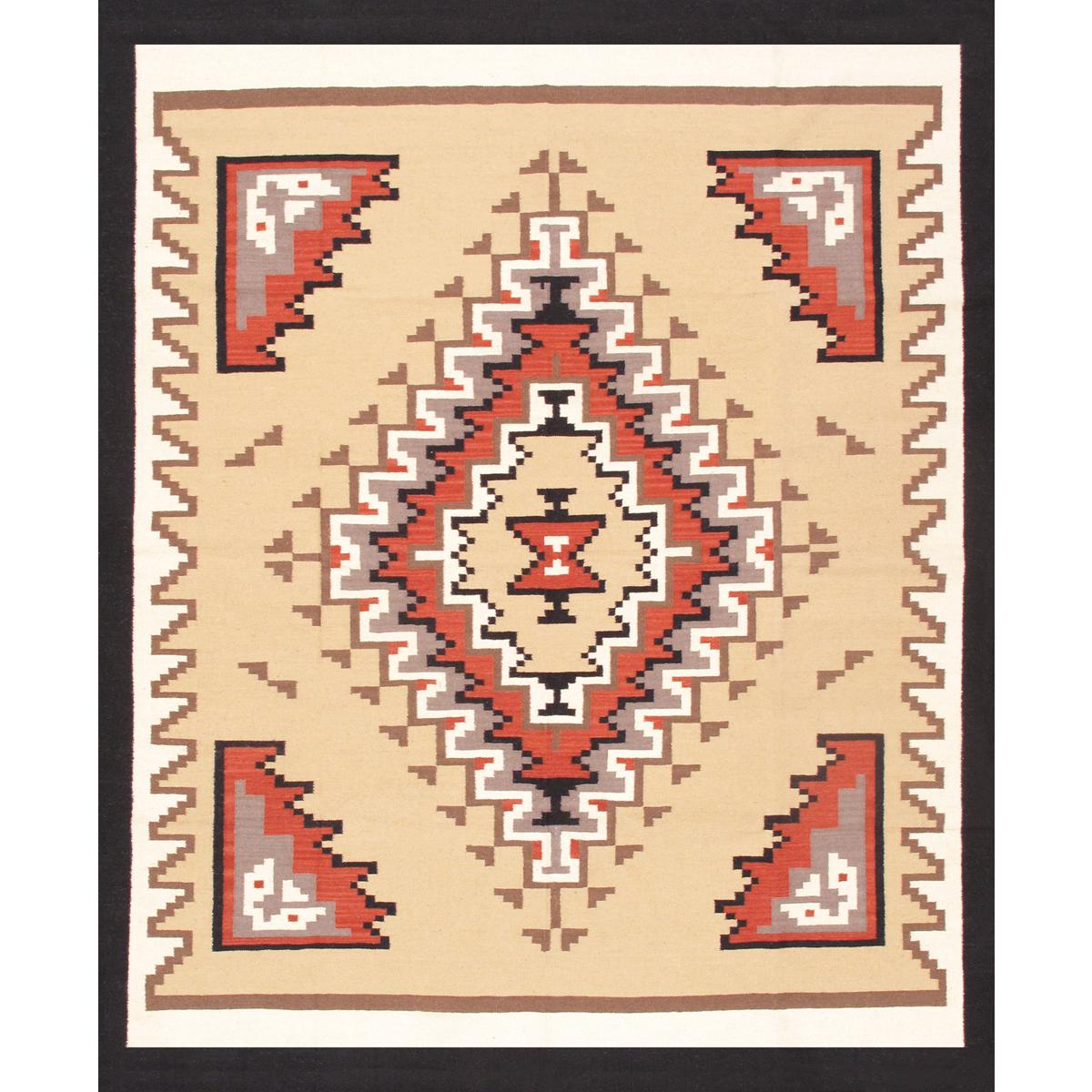 Tuscany Reversible Wool Beige/Black Area Rug
