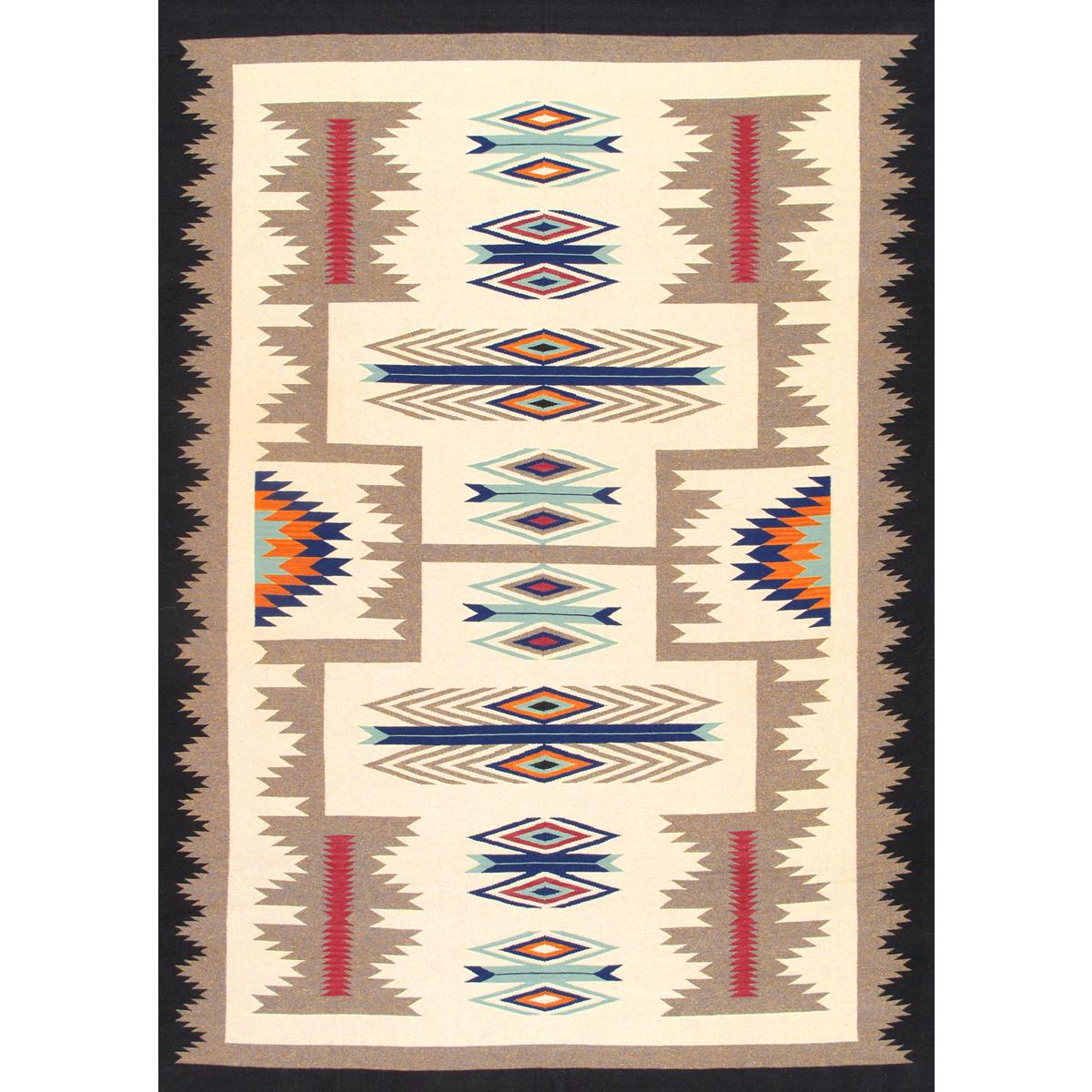 Tuscany Reversible Wool Ivory/Black Area Rug