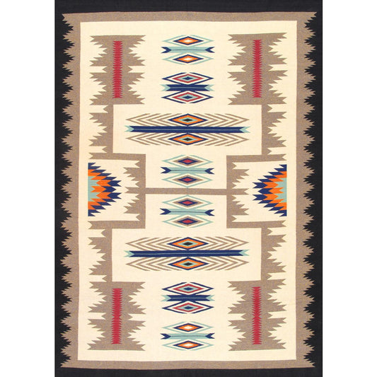 Tuscany Reversible Wool Ivory/Black Area Rug