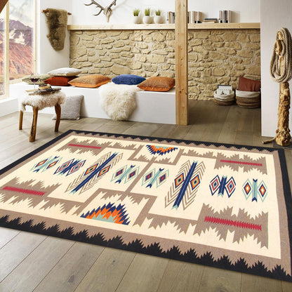 Tuscany Reversible Wool Ivory/Black Area Rug