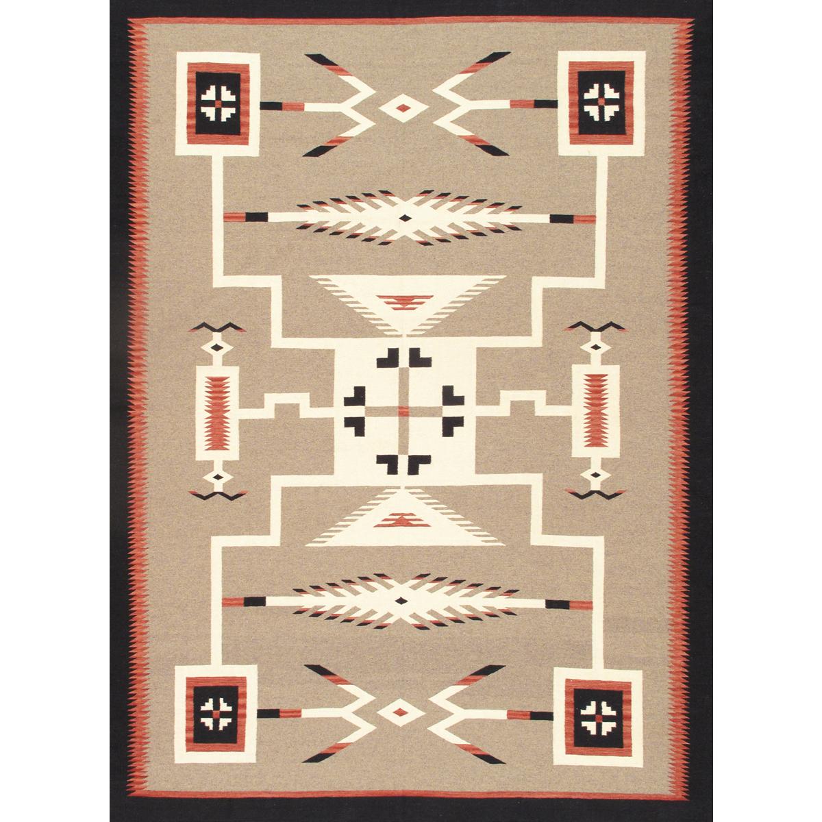 Tuscany Reversible Wool Mocha/Black Area Rug