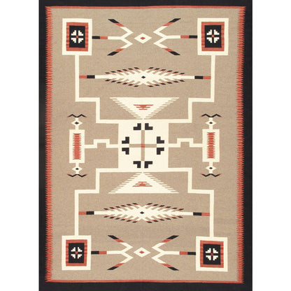 Tuscany Reversible Wool Mocha/Black Area Rug