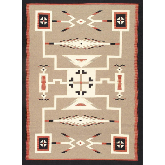 Tuscany Reversible Wool Mocha/Black Area Rug