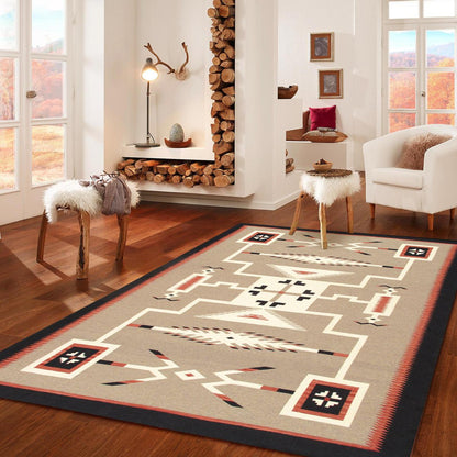 Tuscany Reversible Wool Mocha/Black Area Rug