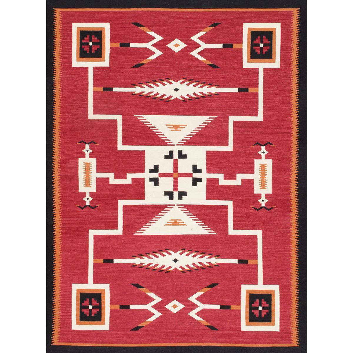 Tuscany Reversible Wool Red/Black Area Rug