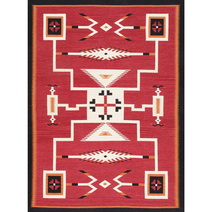 Tuscany Reversible Wool Red/Black Area Rug