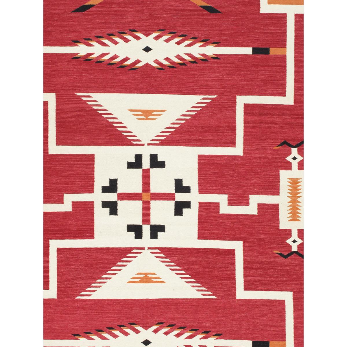 Tuscany Reversible Wool Red/Black Area Rug