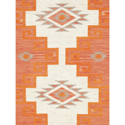 Tuscany Reversible Wool Beige/Orange Area Rug