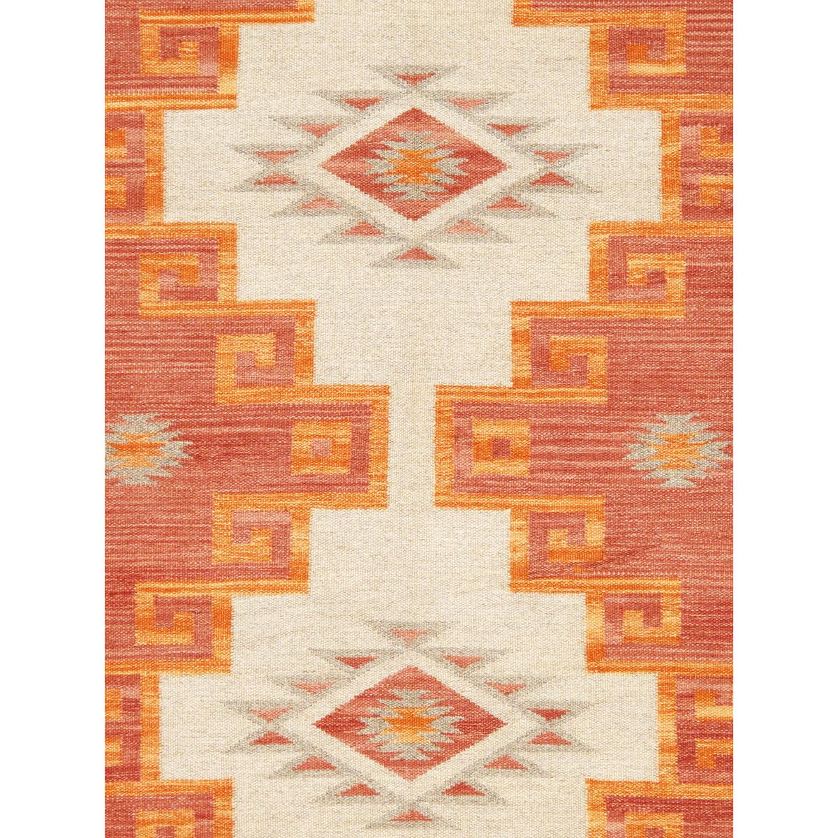 Tuscany Reversible Wool Mocha/Orange Area Rug