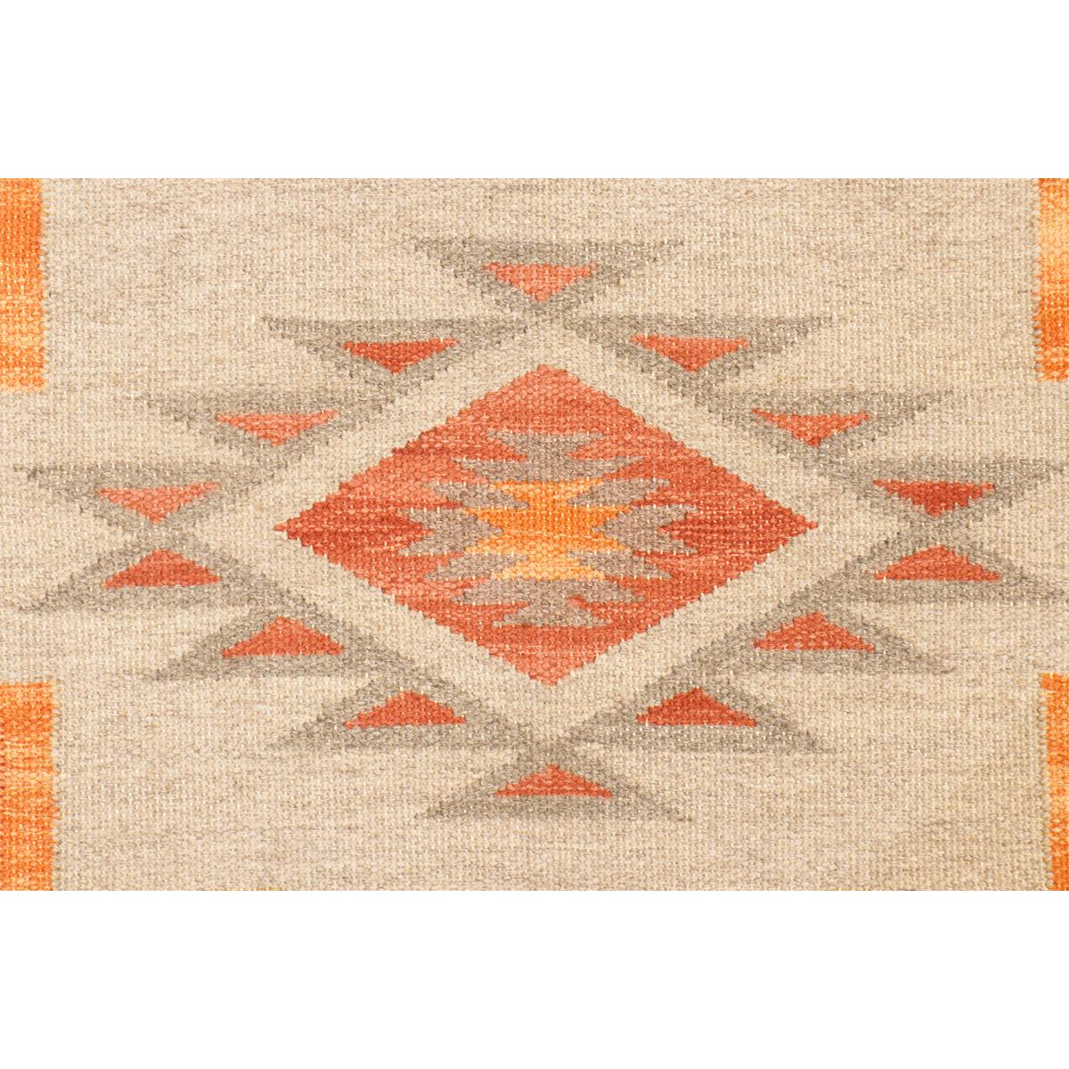 Tuscany Reversible Wool Mocha/Orange Area Rug