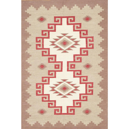 Tuscany Reversible Wool Cream/Mocha Area Rug
