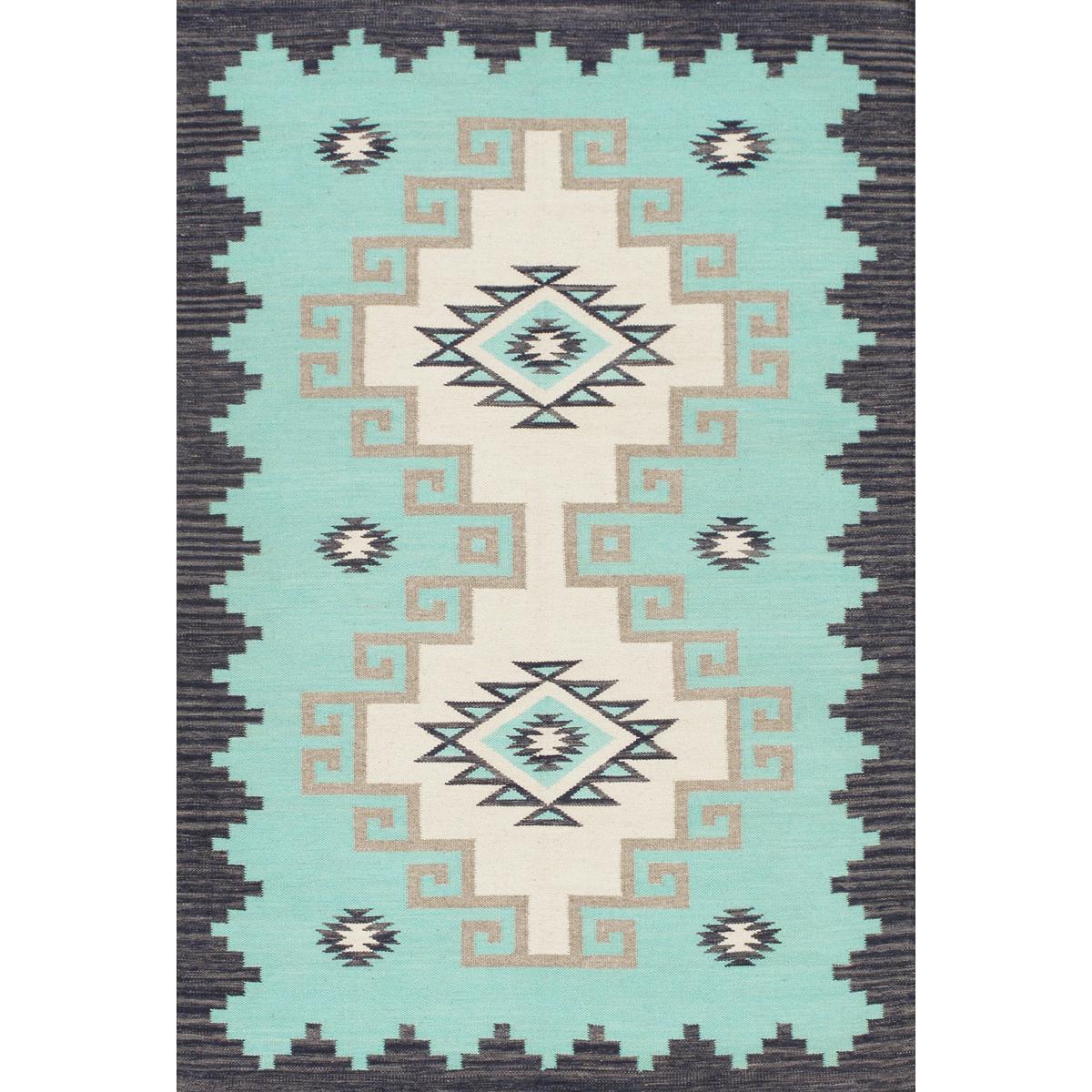 Tuscany Reversible Wool Aqua/Blue Area Rug