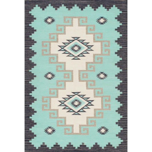 Tuscany Reversible Wool Aqua/Blue Area Rug