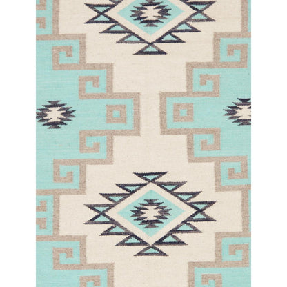 Tuscany Reversible Wool Aqua/Blue Area Rug