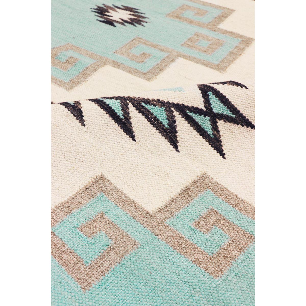 Tuscany Reversible Wool Aqua/Blue Area Rug